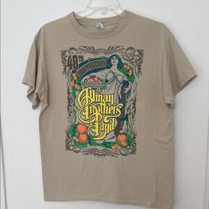 Allman Brothers Band Anvil Tan Graphic Tee with Colorful Design
